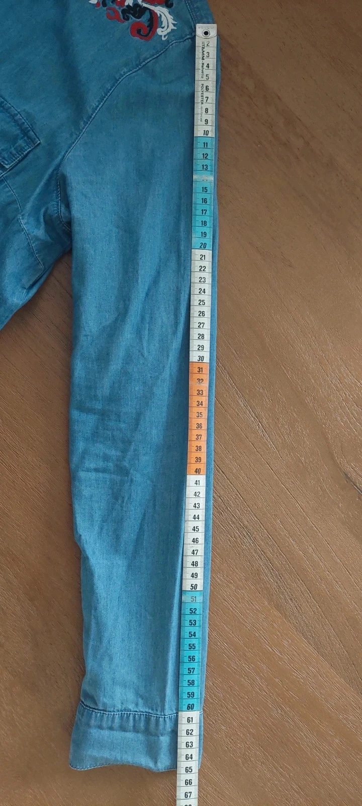 Chemise en jean Divided H&M bleue avec broderies - Taille 44-XL – photo 9